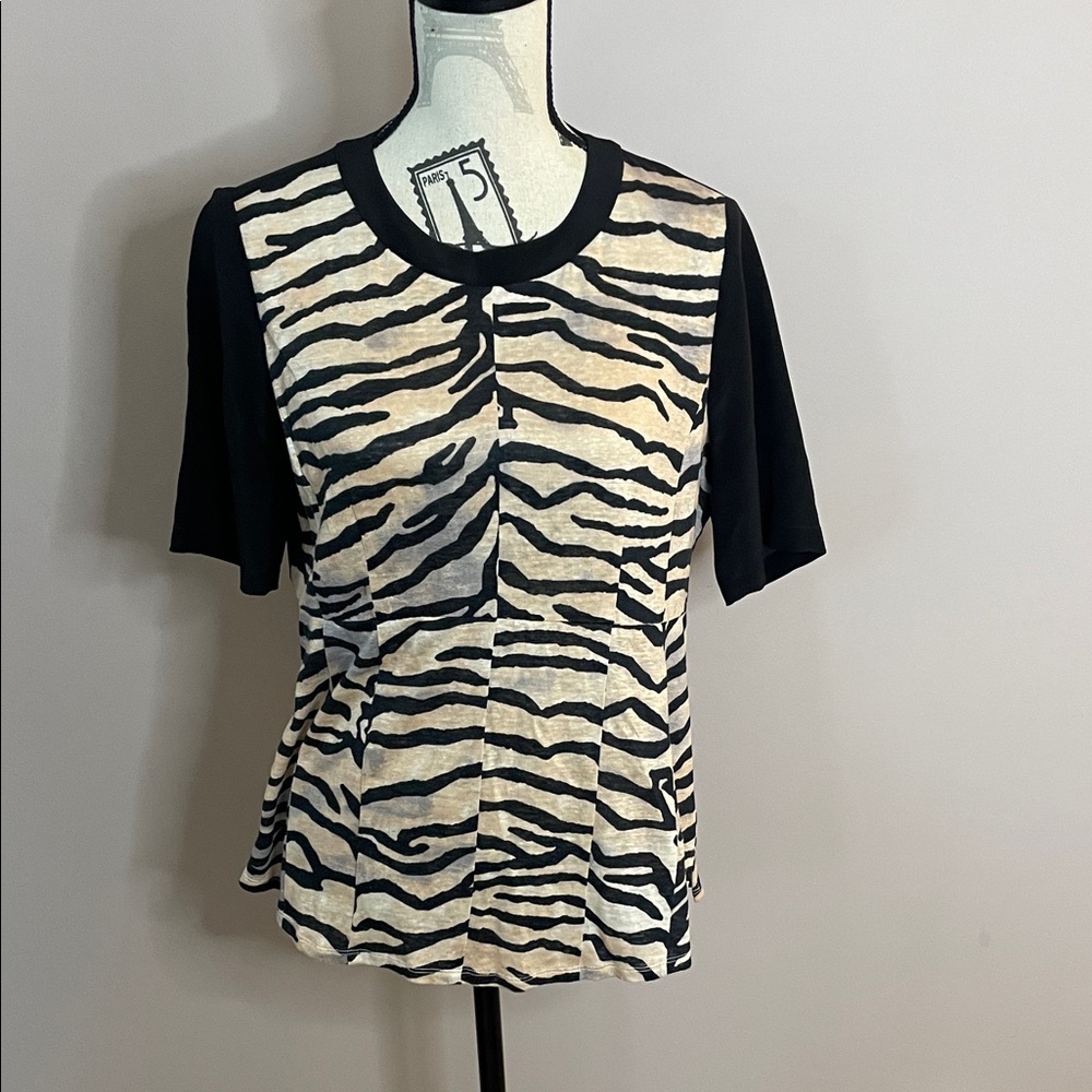 Rebecca Taylor Zebra Print Top